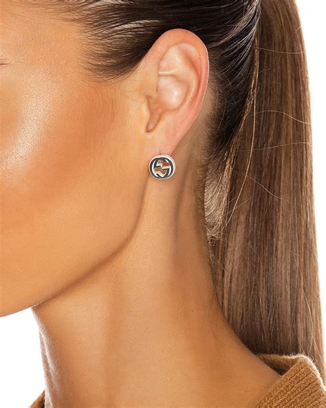 silver gucci studs|gucci silver earrings australia.